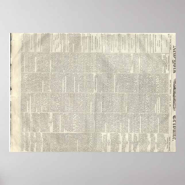 Affiche Thaddeus Stevens meurt, New York Tribune 8/14/1868 (Devant)