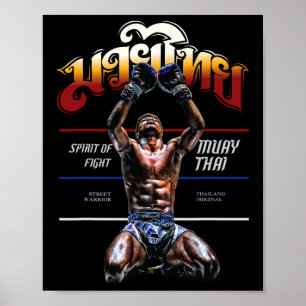 Affiche Thaïlande Muay Thai Kickboxing Original