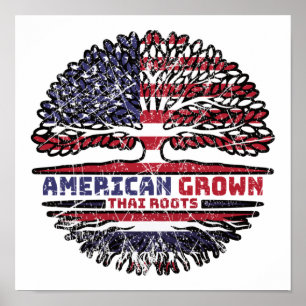 Affiche Thaïlande Thaïlande États-Unis Amérique États-Unis