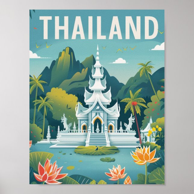 Affiche Thaïlande Vintage célèbre Travel Place (Devant)