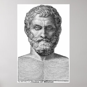 Affiche Thales de Miletus / Philosophe grec /