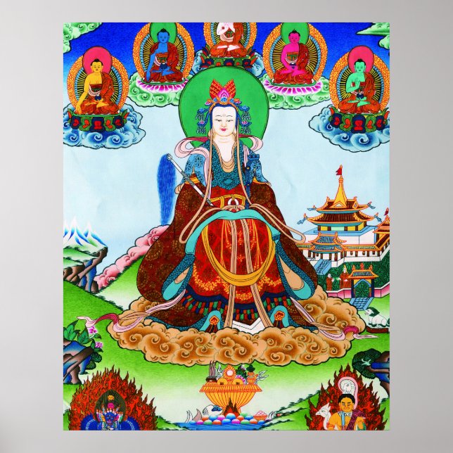 Affiche Thangka oriental cool Golden Mother art (Devant)