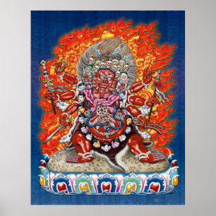 Affiche Thangka tibétain - Die déchirante Hayagriva