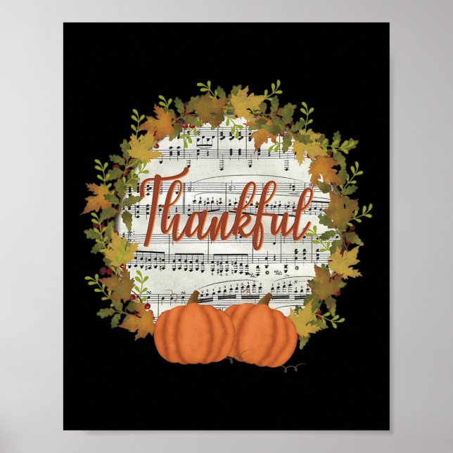 Affiche Thankem Fall Wreath avec musique (Devant)