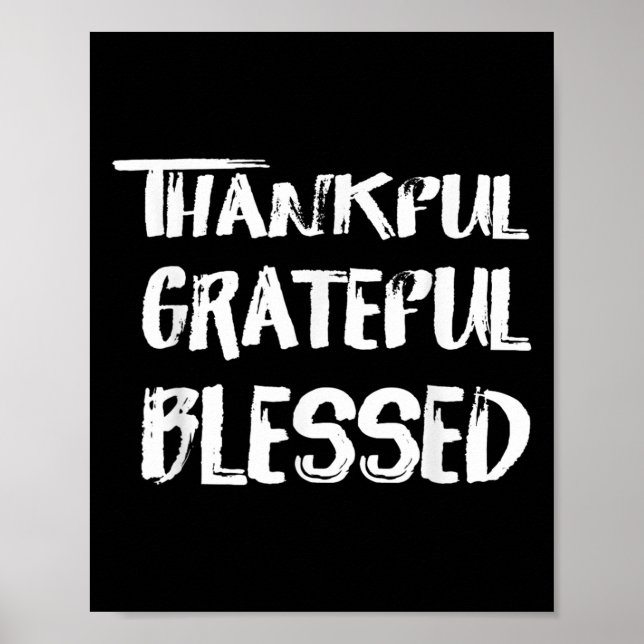 Affiche Thankful Grateful Blessed Christmas Shirts For Men (Devant)