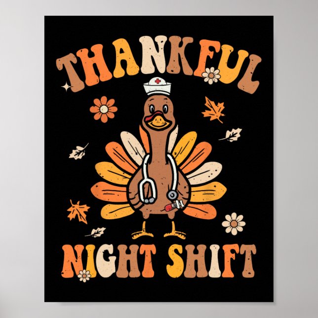 Affiche Thankful Night Shift Nurft Super Thanksgiving Tur (Devant)