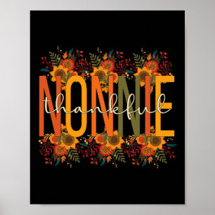 Affiche Thankful Nonnie Grandmother Thanksgiving