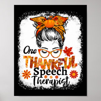 Affiche Thankful orthophoniste tombent remerciant l'action