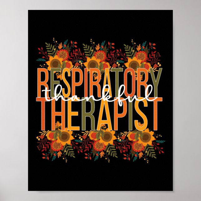 Affiche Thankful Respiratory Therapist Thanksgiving (Devant)