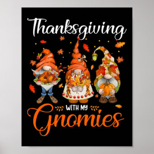 Affiche Thanksgiving Avec Mes Gnomies Drôle Gnomes D'Autom