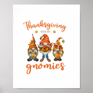 Affiche Thanksgiving Avec Mes Gnomies Les Gnomes D'Automne