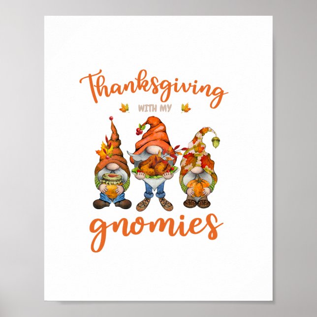 Affiche Thanksgiving Avec Mes Gnomies Les Gnomes D'Automne (Devant)