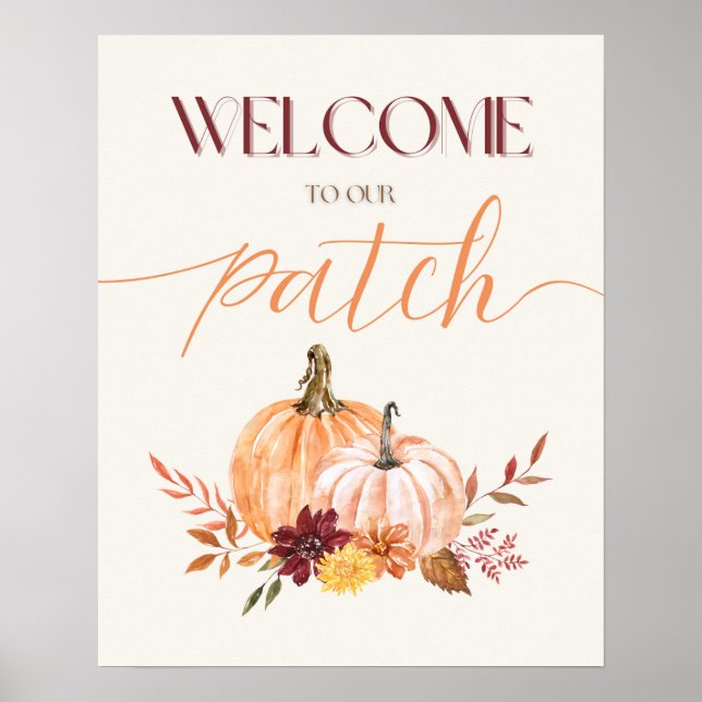 Affiche Thanksgiving "Bienvenue à notre Patch" Wall Art (Devant)