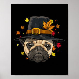 Affiche Thanksgiving Carlin Pèlerin Automne Automne Fête d