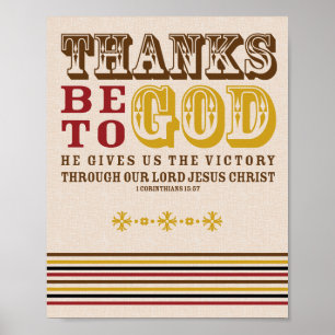 Affiche Thanksgiving Christian Faith Bible Verse Citation