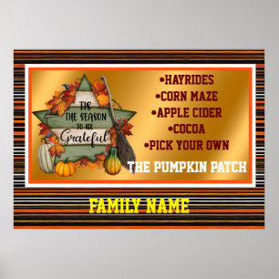 Affiche Thanksgiving Collection d'automne tendance