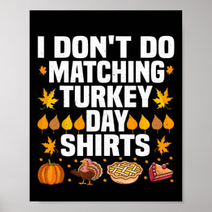 Affiche Thanksgiving Couple Drôle Je ne fais pas correspon