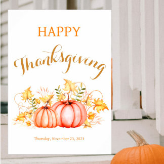 Affiche Thanksgiving Day Pumpkins