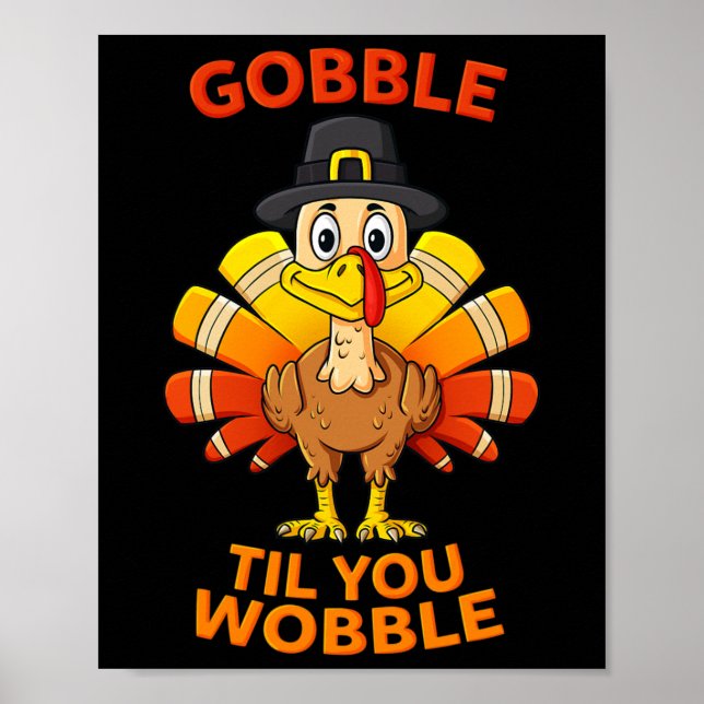 Affiche Thanksgiving Gobble Jusqu'à ce que vous tourbillon (Devant)