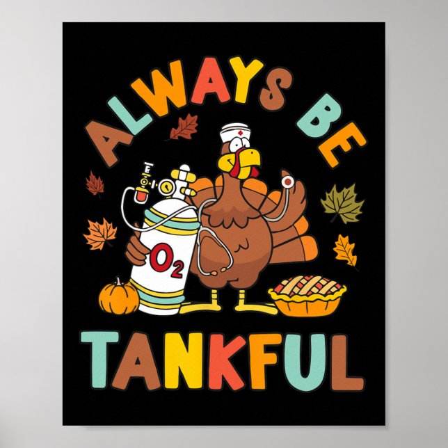 Affiche Thanksgiving Infirmière Autumn Fa (Devant)