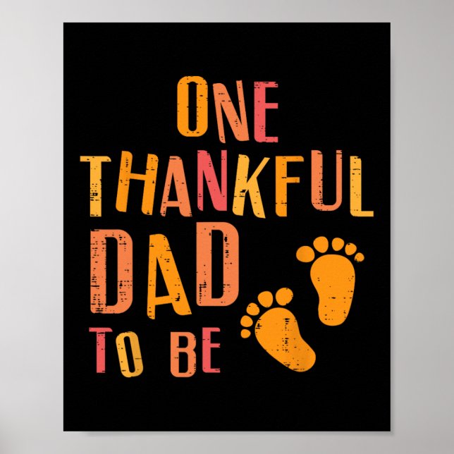 Affiche Thanksgiving Merci Papa D'Être Grossesse Annonce (Devant)