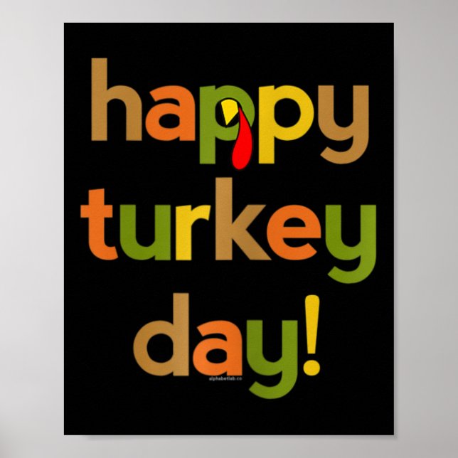 Affiche Thanksgiving Pour Les Femmes Son Joyeux Jour De La (Devant)