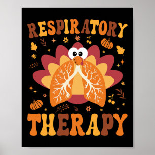 Affiche Thanksgiving Respiratory Therapist Fall Au