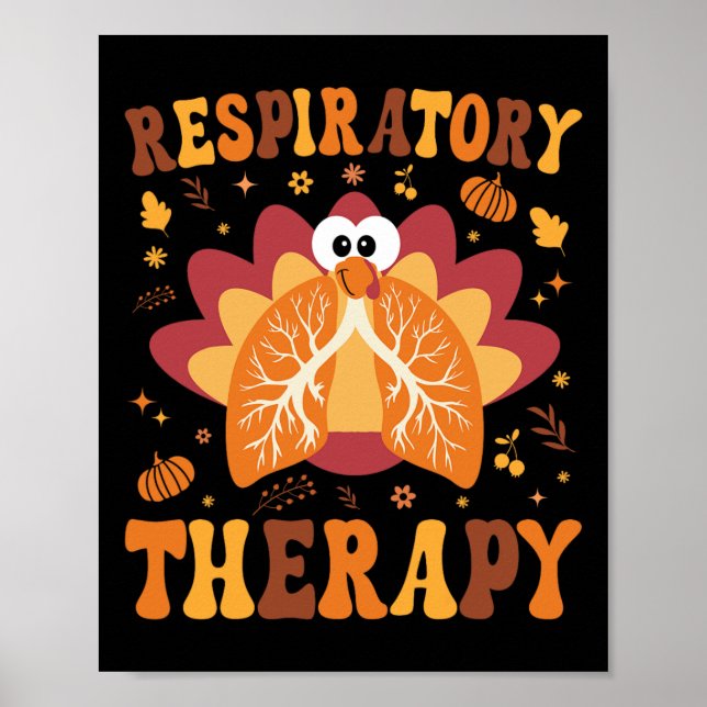 Affiche Thanksgiving Respiratory Therapist Fall Au (Devant)
