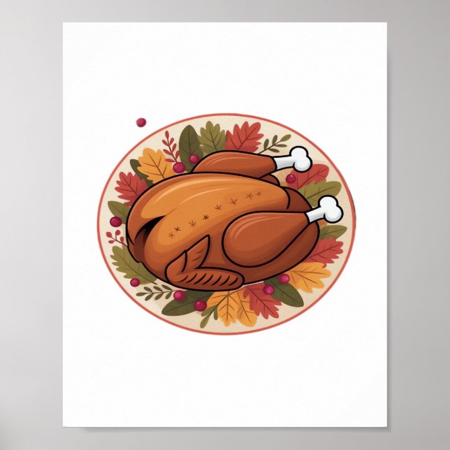 Affiche Thanksgiving Roast Turkey - Festive Holiday Feast (Devant)