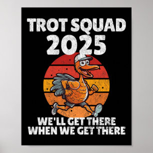 Affiche Thanksgiving Running Turkey Trot Squad 2025, Trot