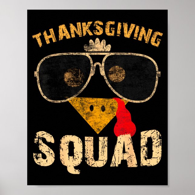 Affiche Thanksgiving Squad Turkey Day Fall Matching Women  (Devant)