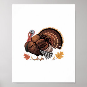 Affiche Thanksgiving Turquie - Automne Vacances Classique 