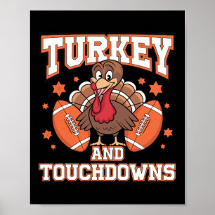 Affiche Thanksgiving Turquie Et Touchdowns Football Hommes