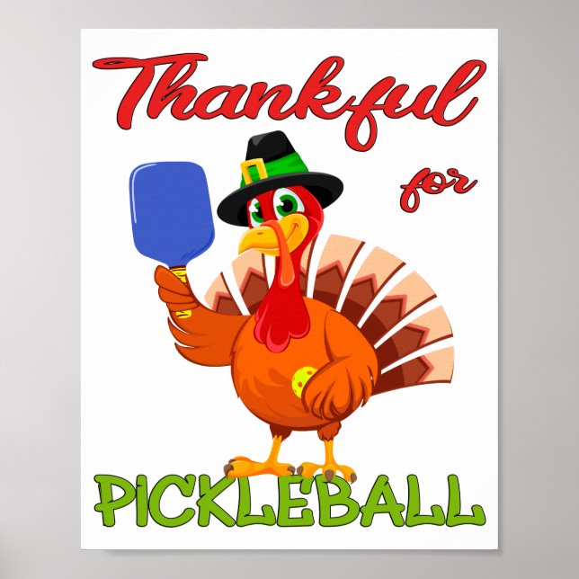 Affiche Thanksgiving Turquie - Remerciements pour Pickleba (Devant)