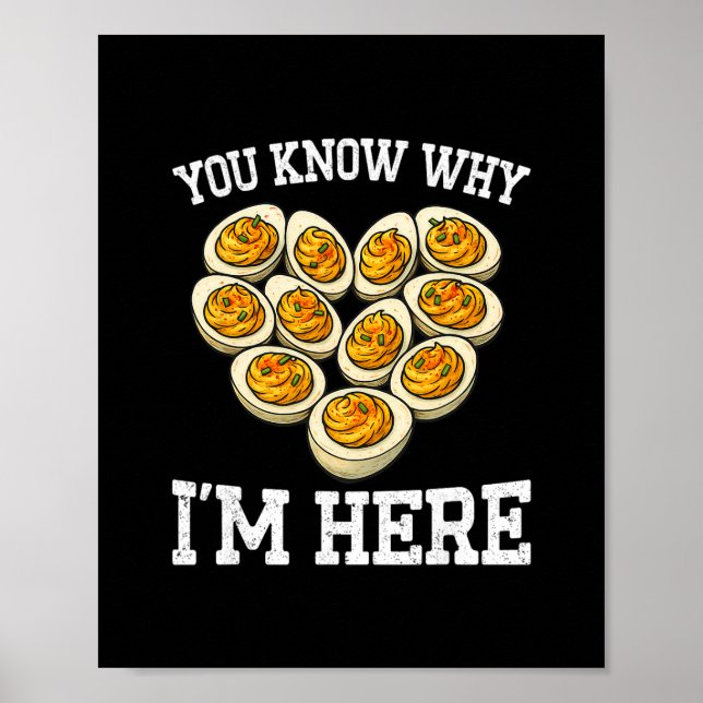 Affiche Thanksgiving You Know Why I'm Here Deviled Egg Dad (Devant)