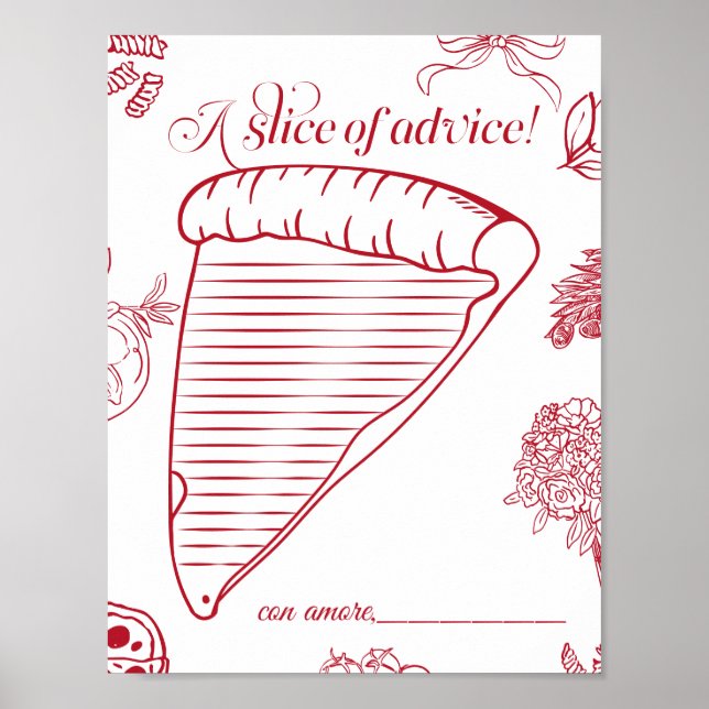 Affiche That's Amore Bridal Shower une tranche de conseil (Devant)