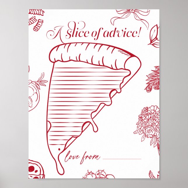 Affiche That's Amore Bridal Shower une tranche de conseil (Devant)