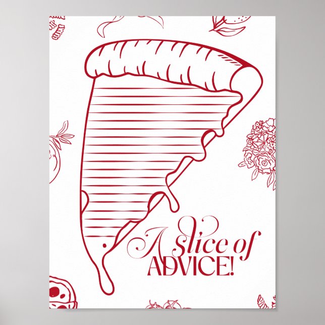 Affiche That's Amore Bridal Shower une tranche de conseils (Devant)