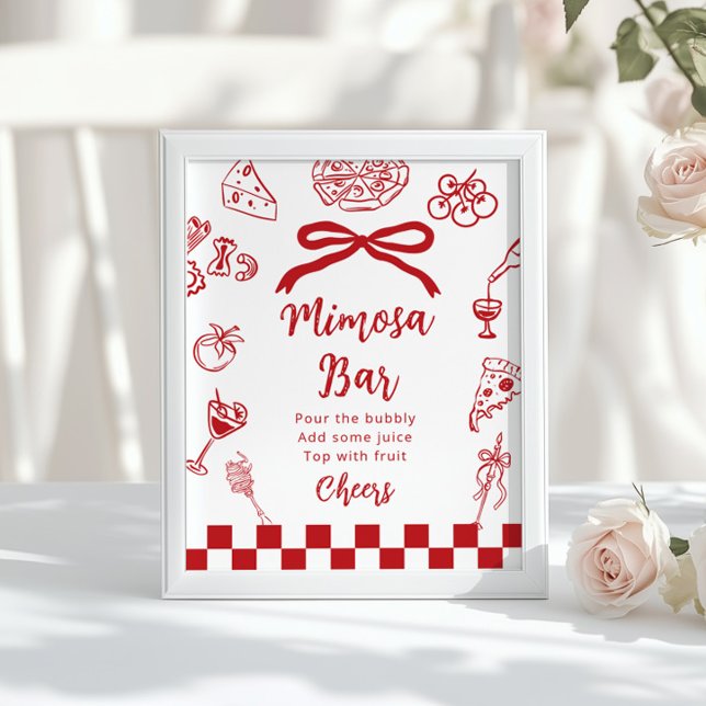 Affiche That's Amore Mimosa bar Bubbly bar Italian theme (Créateur téléchargé)