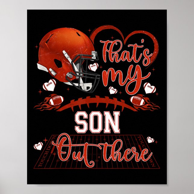 Affiche That's My Son Out There Funny Football Mom Mama Da (Devant)