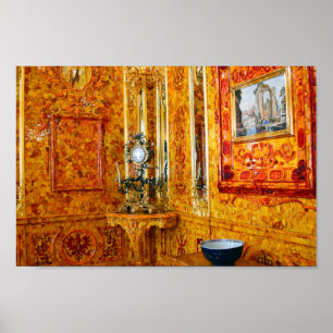 Affiche The Amber Room in Catherine Palace, Russia 12x8