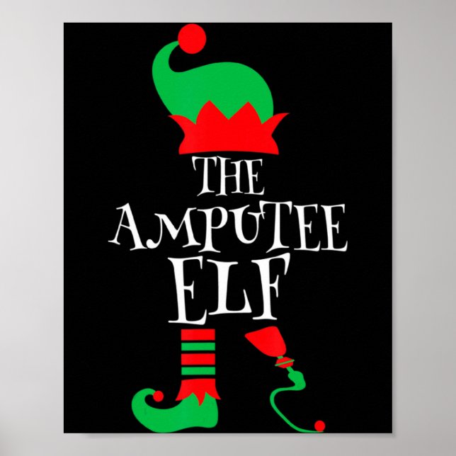 Affiche The Amputee Elf Christmas Funny Limb Surgery Joke  (Devant)