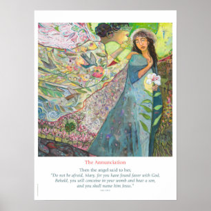 Affiche The Annunciation Catholic Poster, Luke 1:30-31