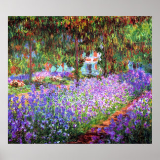 Affiche The Artist's Garden at Giverny, Claude Monet