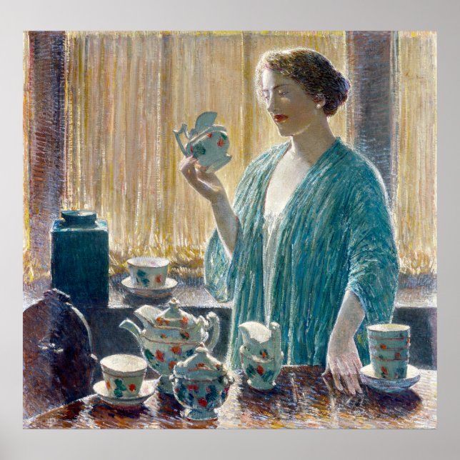 Affiche Thé aux fraises [Hassam] (Devant)