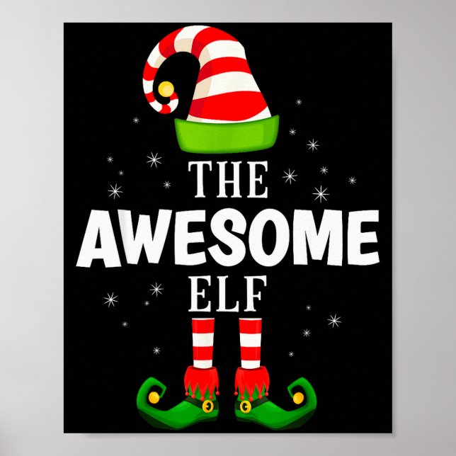 Affiche The Awesome Elf Christmas Pjs Matching Pajama  (Devant)