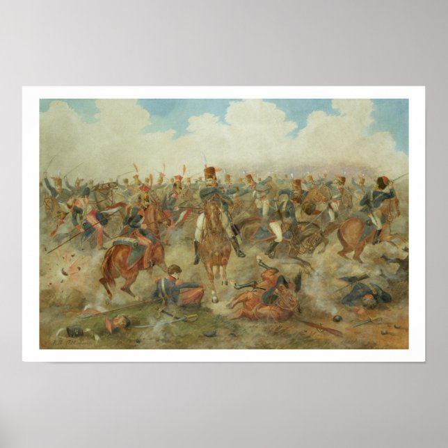 Affiche The Battle of Waterloo, June 18th 1815 (w/c on pap (Devant)