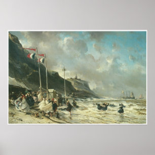 Affiche The Beach at Granville, 1863