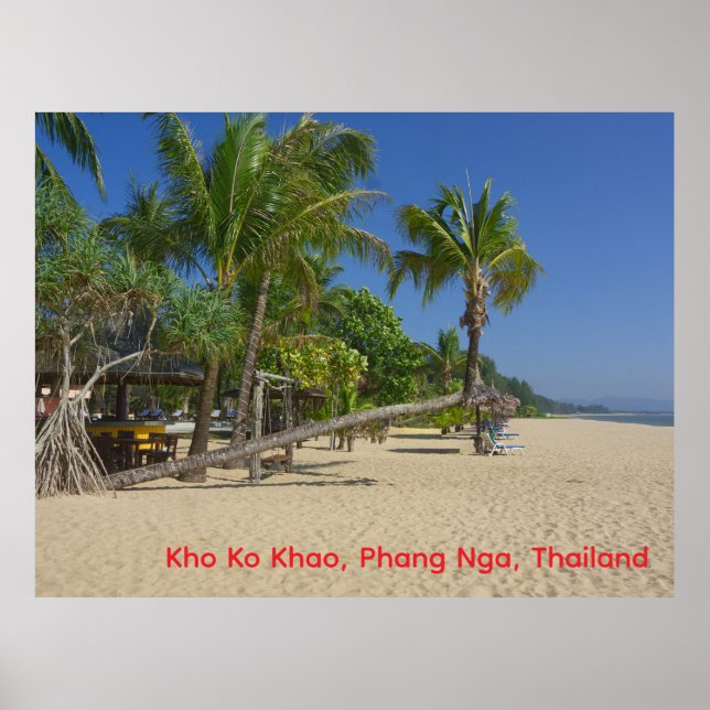 Affiche The Beach, Kho Ko Khao, Phang Nga Postcard (Devant)
