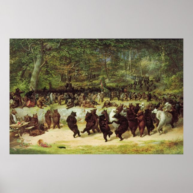 Affiche The Bear Dance by William Holbrook Beard (Devant)